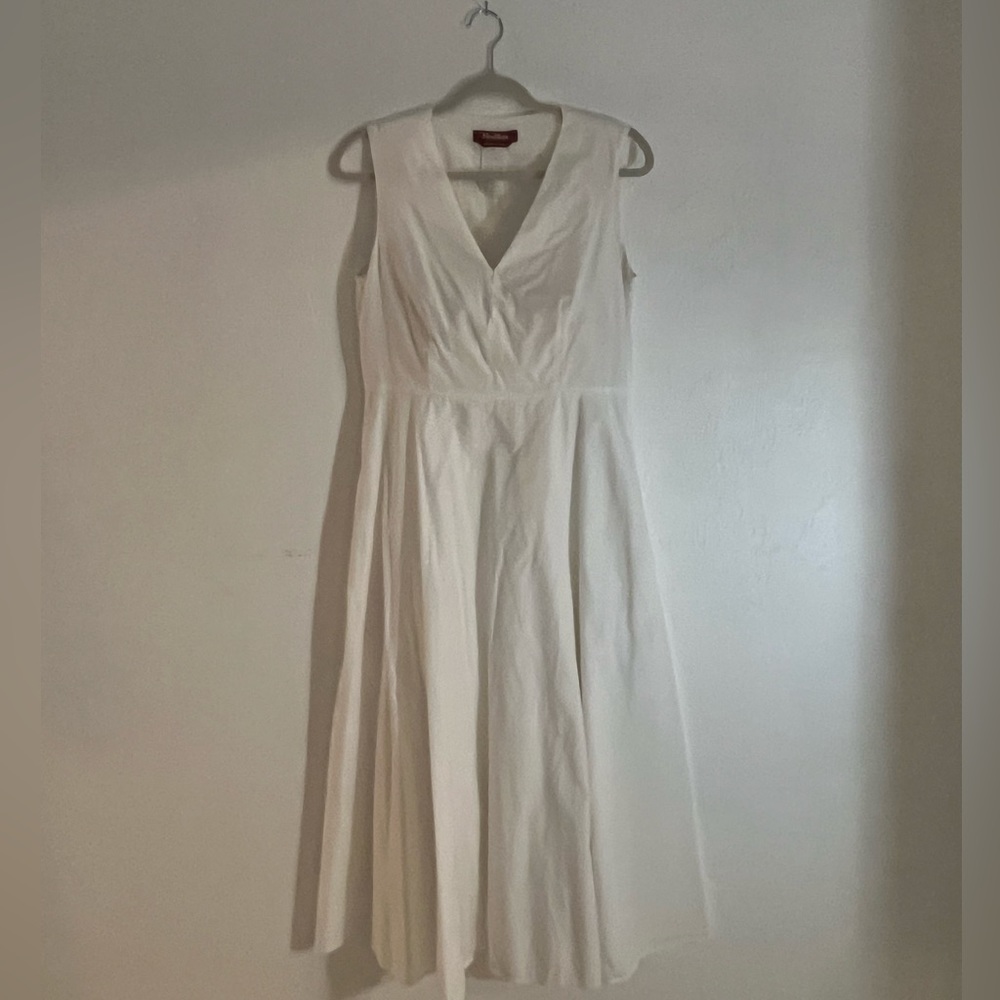 MaxMara White Cotton Summer Dress